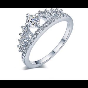 Diamond Crown Tiara Ring size 6